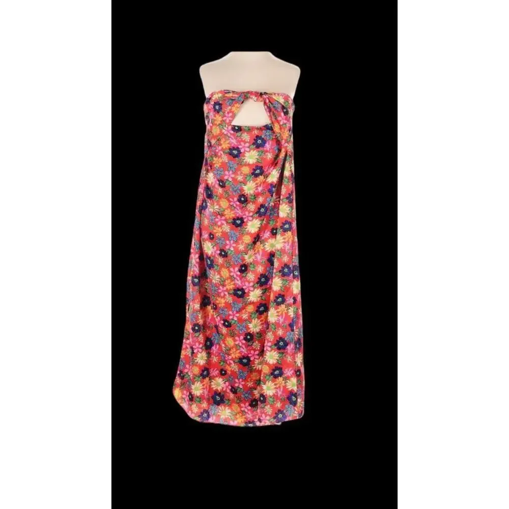 Dee Elly Women Pink Cocktail Dress M Floral Colorful NWOT - Picture 1 of 7